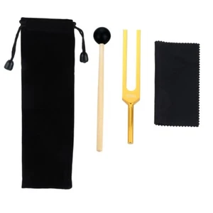 528Hz Tuning Forks W/ Hammer Cleaning Cloth For Healing Therapy Medical Relax - Picture 1 of 11