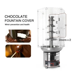 4~7 Tier Cover Chocolate Fondue fountain Acrylic PVC Spray Proof Dust Just Cover - Picture 1 of 10