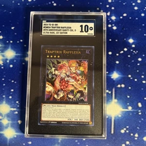 YuGiOh TRAPTRIX RAFFLESIA #RA02-EN034🔥SGC 10GM 🔥1st ED-2024 ULTIMATE RARE - Picture 1 of 2