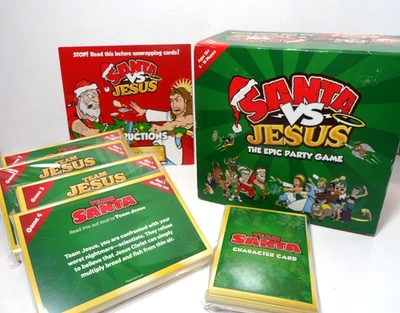 Santa VS Jesus Board Game The Epic Party Card Game s Card Games Christmas - Image 1 of 4