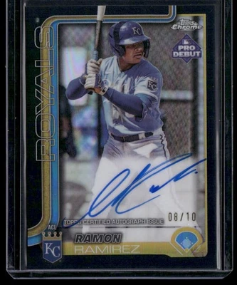 2025 Topps Pro Debut #PDC-73 Ramon Ramirez Chrome Black Refractor Autograph /10 - Image 1 of 2