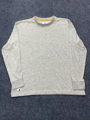 Camiseta manga larga Kangol para hombre talla mediana parche bordado amarillo Y2K Foto 1 de 4