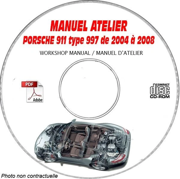 911 Type 997 04-08 - Manuel Atelier CDROM PORSCHE Anglais Support - CD-ROM - DV