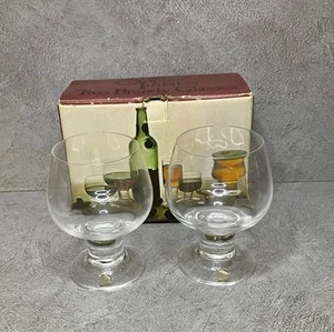 Vintage Dartington Crystal Brandy Glasses The Compleat Imbiber In Original Box - Picture 1 of 12