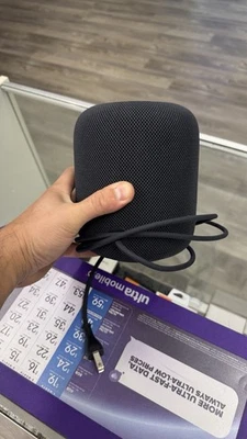 Apple HomePod 2nd Gen Smart Siri Speaker Midnight Black, Model A2825 MQJ73LL - Image 1 of 3