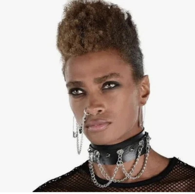 Шипами кожаная цепочка ошейник воротник с заклепками пряжка застежка новый - Изображение 1 из 3