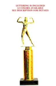 FEMALE BODY BUILDER TROPHY 12 COLORS...#1 - Picture 1 of 6
