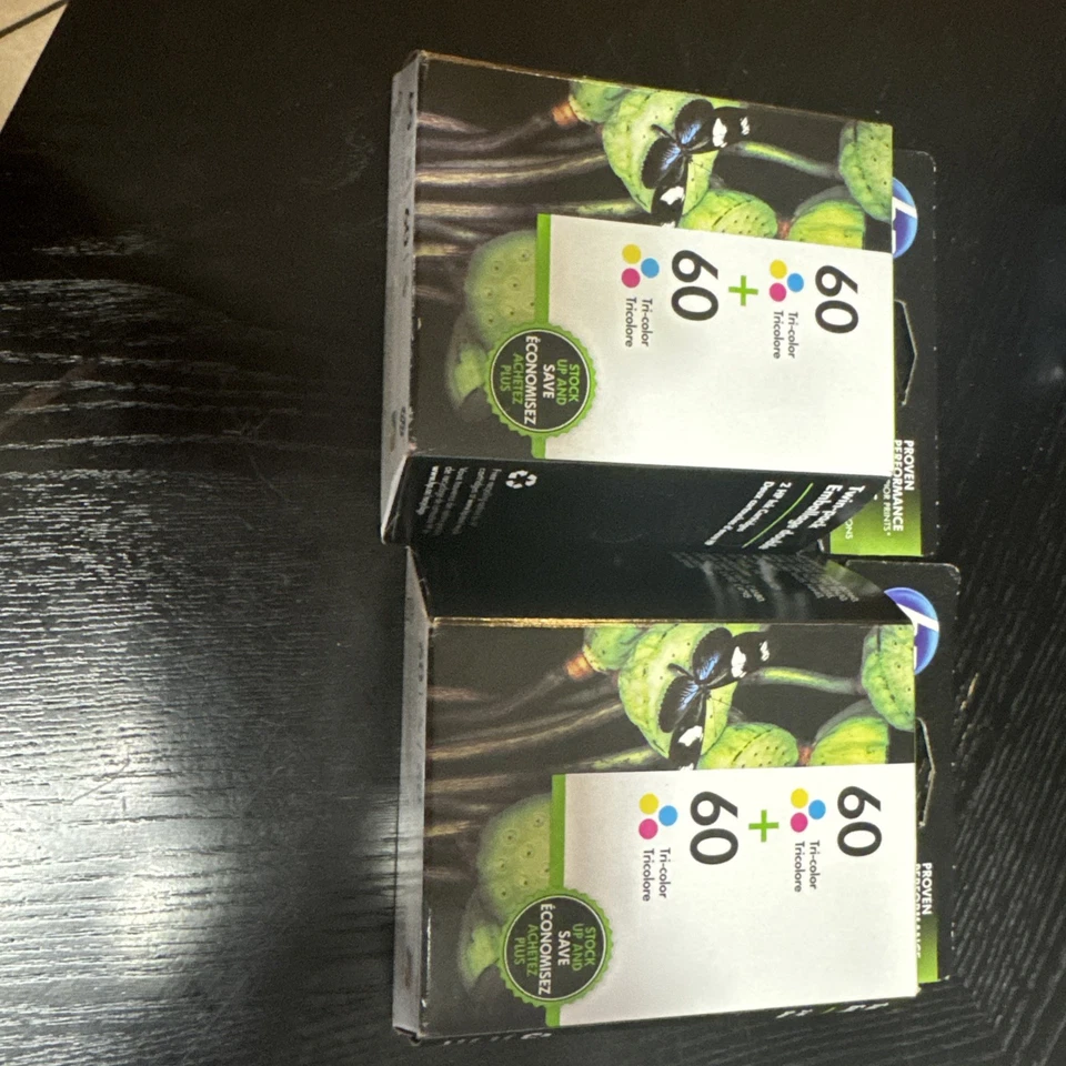 Genuine HP 60 Tri-Color Twin Pack Ink Cartridges - Imagem 1 de 1