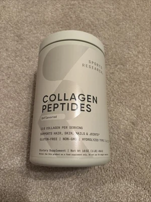 Sports Research 16 oz péptidos de colágeno - sin sabor (Exp 01/29) Foto 1 de 3