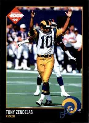 1992 Collectors Edge Tony Zendejas Los Angeles Rams #87 - Image 1 of 2