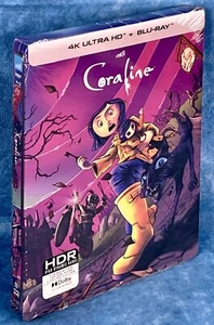 CORALINE - 4K UHD + BLU-RAY LIMITED EDITION STEELBOOK, Brand New Factory Sealed - Imagen 1 de 4