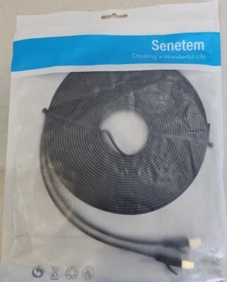 New 50FT CAT7 CAT 7 Flat Ethernet Cable LAN Internet Router Patch Cord 50 Feet - Image 1 of 4