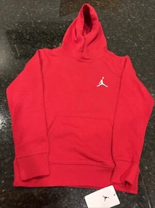 Jordan Boys Essentials Hoodie Gym Red Medium - Picture 1 of 3