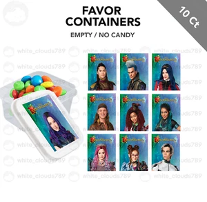 10 Descendants 3 Party Favor Contenedores de dulces con tapa 2,3 oz Regalo rellenable - Imagen 1 de 1