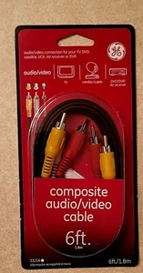 Câble audio/vidéo GE (6 pieds) neuf - Photo 1/4