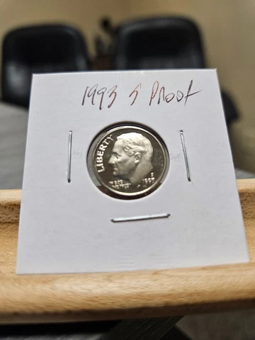 1993-S Proof Roosevelt Dime San Francisco Actual Coin Pictured Cover