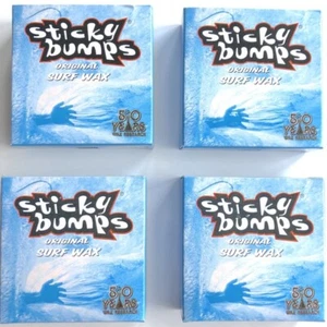 4 Blocks of Sticky Bumps Surfboard Wax Cool to Cold Water Surf nontoxic NEW - Picture 1 of 3
