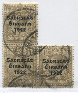 Ireland 1922 overprinted 1/ block of 3 used - Picture 1 of 1