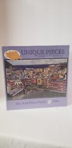 2009 Unique Pieces Bits & Pieces 2000 PC European Village Jigsaw Puzzle Sealed