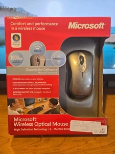 Microsoft Wireless Optical Mouse 2000 Model 1067 With Receiver 1000dpi NEW - Picture 1 of 3