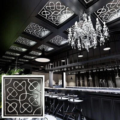 Azulejo de pintura de lata sintética PVC en relieve 3D PL28 plata tradicional 10 piezas DECORACIÓN DE PINTURA Foto 1 de 4