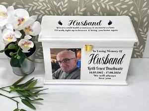 Handmade Ashes Casket Personalised urn memorial memory box TLSCLP - Picture 1 of 15