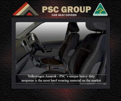 FUNDAS DE ASIENTO DE COCHE DELANTERAS Y TRASERAS DE NEOPRENO IMPERMEABLES VOLKSWAGEN (VW) AMAROK Foto 1 de 4
