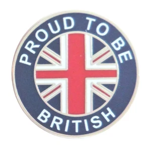 Proud To Be British Union Jack Flag Pin Badge - Picture 1 of 3