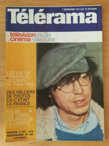 TELEVISION PROGRAMMES TELE TELERAMA N°1395 OCTOBRE 1976 JEAN MICHEL FOLON - Imagen 1 de 1