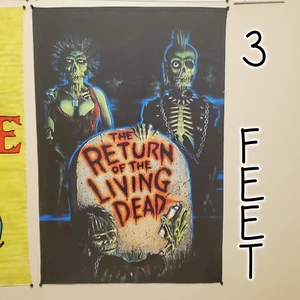 Return of the Living Dead 2x3 Fuß Wandteppich - VHS Horrorfilm Banner Wandfahne - Bild 1 von 8