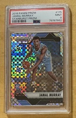 Jamal Murray Rookie 2016 Panini Prizm Starburst Prizm #175 PSA 9 como nuevo Foto 1 de 2