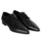 DOLCE & GABBANA Klasyczne skórzane buty derby węża 39 UK 5 US 6 12981