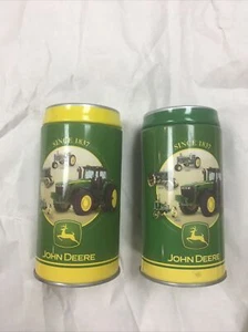 John Deere Tin Salt and Pepper Shakers 4" tall Pre-owned, Never Used - Picture 1 of 8