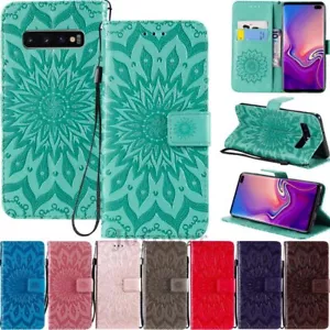 Magnetic Flip Leather Card Wallet Case Cover For Samsung S10 S9 S8 Plus S7 Edge - Picture 1 of 21