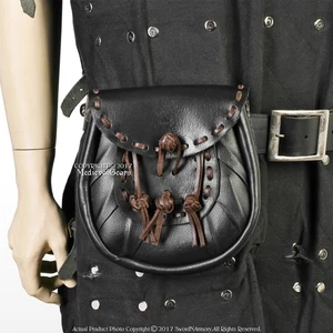 Medieval Renaissance Scottish Costume Sporran Genuine Leather Kilt Pouch Purse - Picture 1 of 4