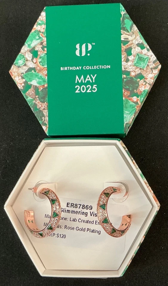 Pendiente Bomb Party mayo 2025 “A Glimmering Vision” ER87869 chapado en oro rosa Foto 1 de 1