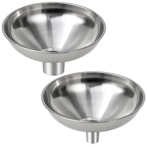 2 Pack Kitchen Funnel, Stainless Steel funnels for Kitchen use Filling Bottle... - Picture 1 of 8