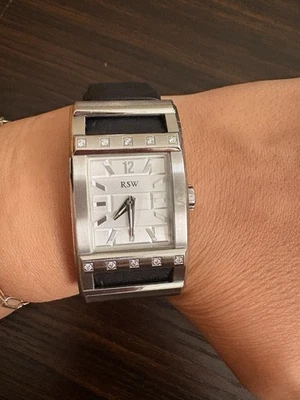 Reloj RSW Hecho en Suiza Diamante Acento 9610 | Cristal de Zafiro | Raro Foto 1 de 4