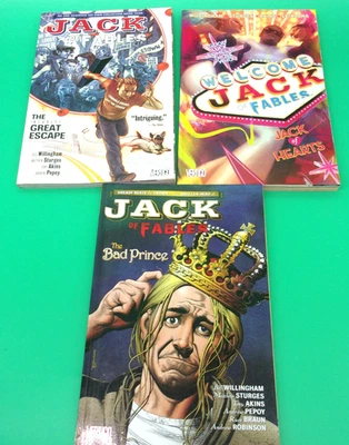 Jack of Fables TPB vol. Cómics de Vertigo 2007 1 2 3 (lote de 3) Foto 1 de 4