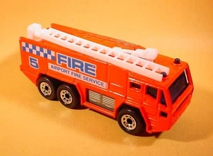 MATCHBOX FLUORESCENT ORANGE AIRPORT FIRE TRUCK MB 8-I1 LOOSE - Picture 1 of 2