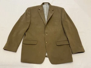 LAUREN RALPH LAUREN Blazer Sports Jacket 44R Regular Polyester Tan 2 Button - Picture 1 of 7