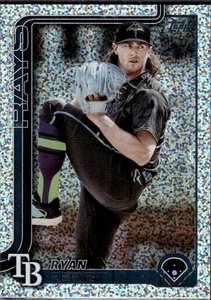 2025 Topps Series 1 Confetti Foil Ryan Pepiot Tampa Bay Rays 179 - Picture 1 of 2