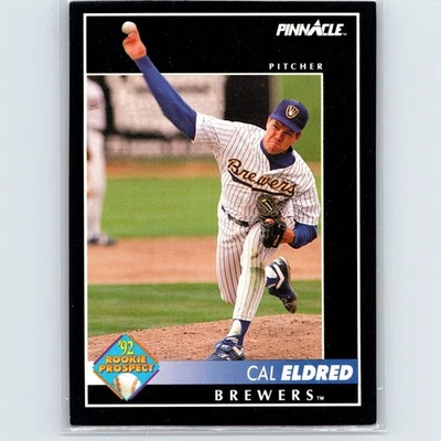 1992 Pinnacle - Cal Eldred #249 - Milwaukee Brewers - Image 1 of 2