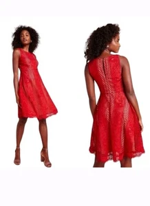 By Anthropologie Sleeveless Lace Swing Mini Dress Sz 4 Crochet  Boho NWT $220 - Picture 1 of 9