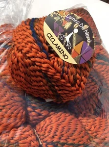 LAINES DU NORD CICLAMINO: Fall Burnt Orange With Pops Of Color: Bulky Lot Of 12 - Picture 1 of 5
