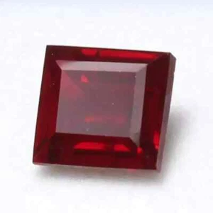 Natural Madagascar Dark Red Ruby 6x6 mm Square Cut EGL Certified Loose Gemstone - Picture 1 of 4