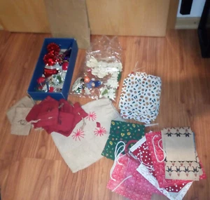 viele Säckchen für Adventskalender kunterbuntes Konvolut Advents-/Weihnachtsdeko - Bild 1 von 10
