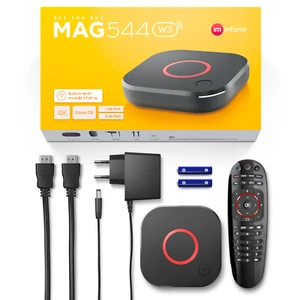 mag 544w3 Original Infomir, MAG544w3 Linux 4K IPTV Set Top Box Multimedia Player - Imagen 1 de 8