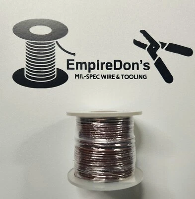 Alambre Alpha 5857, 18 AWG Brn Mil-Spec, PTFE trenzado plateado cobre 100 ft Foto 1 de 4