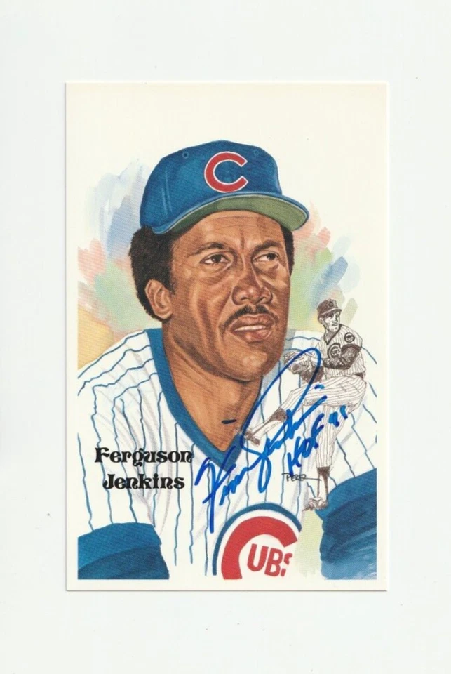 Fergie Jenkins Autographed Perez Steele Post Card Baseball Free Shipping G604 - Image 1 of 1